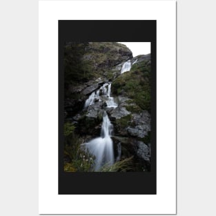 Long Exposure of Waterfall in New Zealand Posters and Art